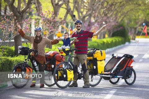 سفر دو نفر و نصفی با دوچرخه در جاده های ایران