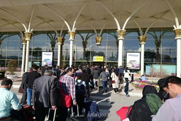 نقص فنی علت تاخیر پرواز مشهد - تهران