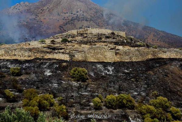 آتش سوزی نزدیك محوطه تاریخی یونان خاموش شد